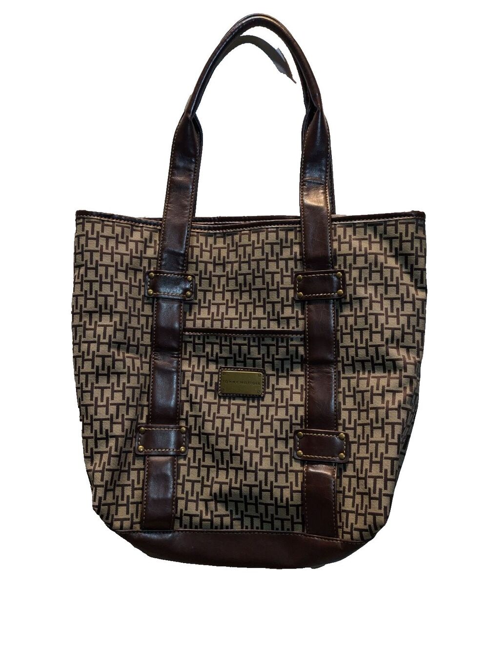 TOMMY HILFIGER Medium Size Satchel Hand Bag Purse